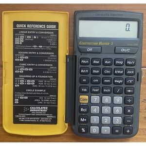 Calculated Industries Construction Master 5 Calculator & Guide Model 4050 Tested